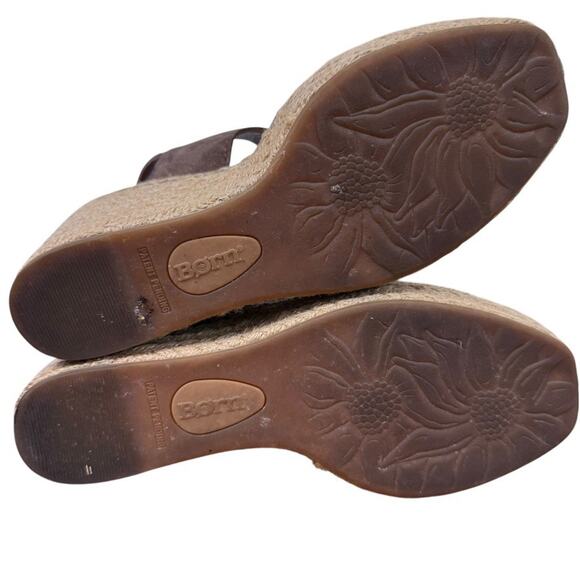 Born Sentinel Wedge Metallic Bronze Espadrille Platform Sandals Shoes Leather 9 - Picture 15 of 16